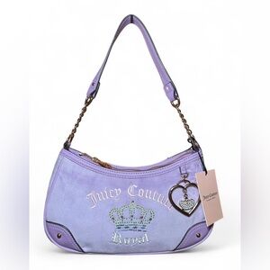 Juicy Couture Lavender Shoulder Bag with Heart Charm